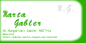 marta gabler business card